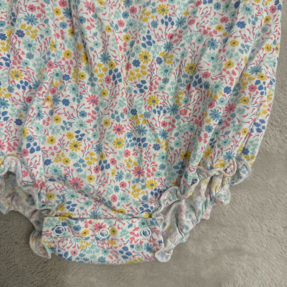 Feather Baby Bubble Romper floral 9-12 months - Picture 2 of 5